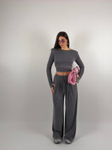 Completo in maglia a costine