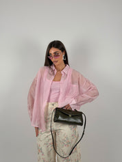 Camicia semivelata oversize