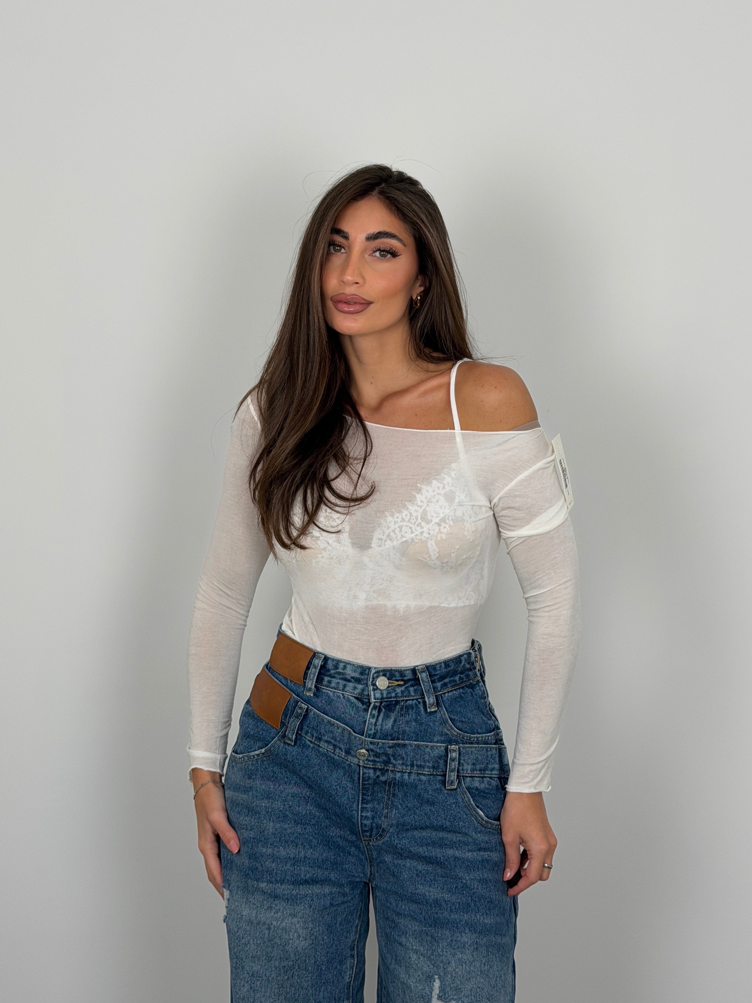 Maglia mistocashmere scollo ampio