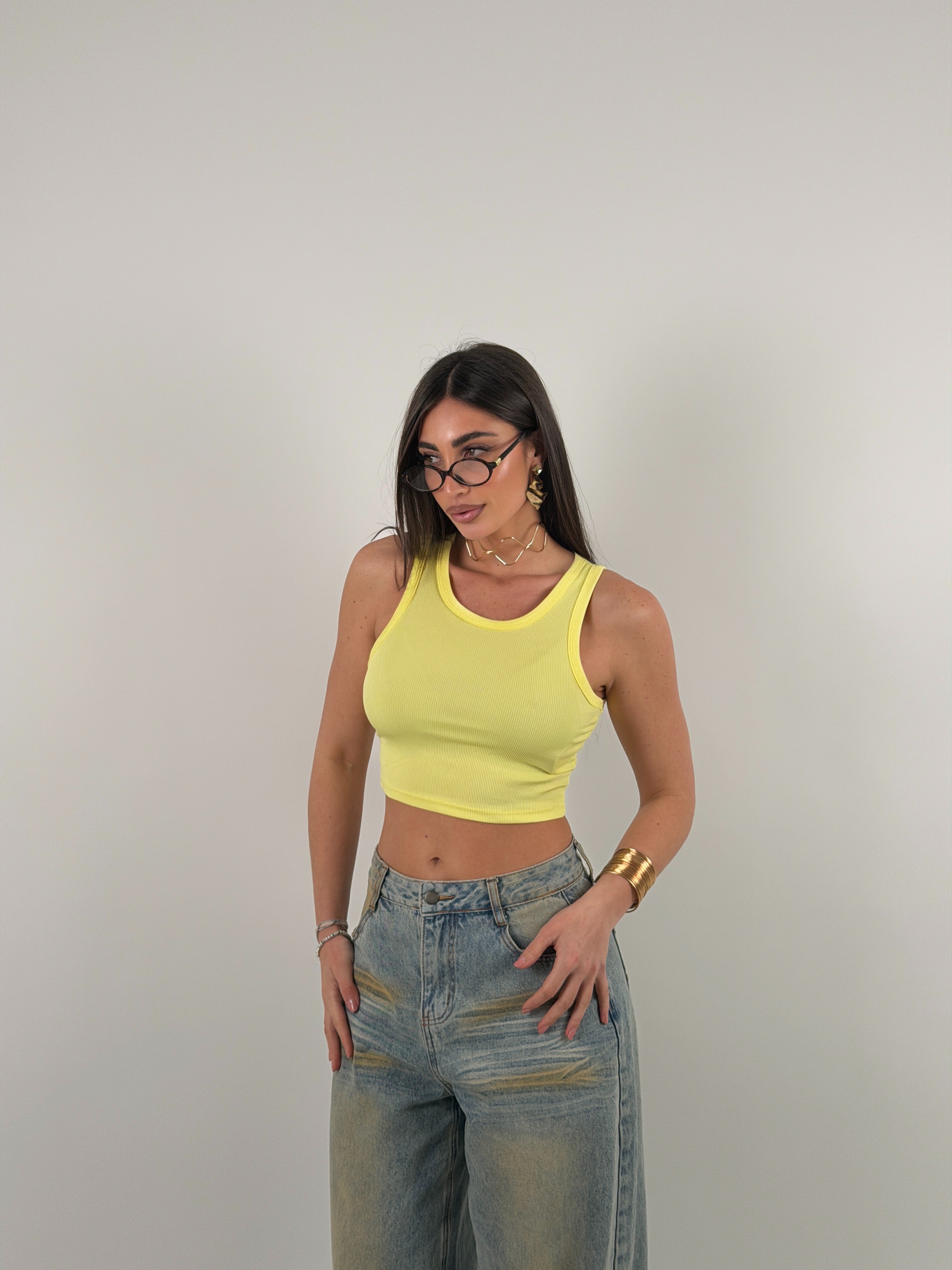 Top basic crop a costine