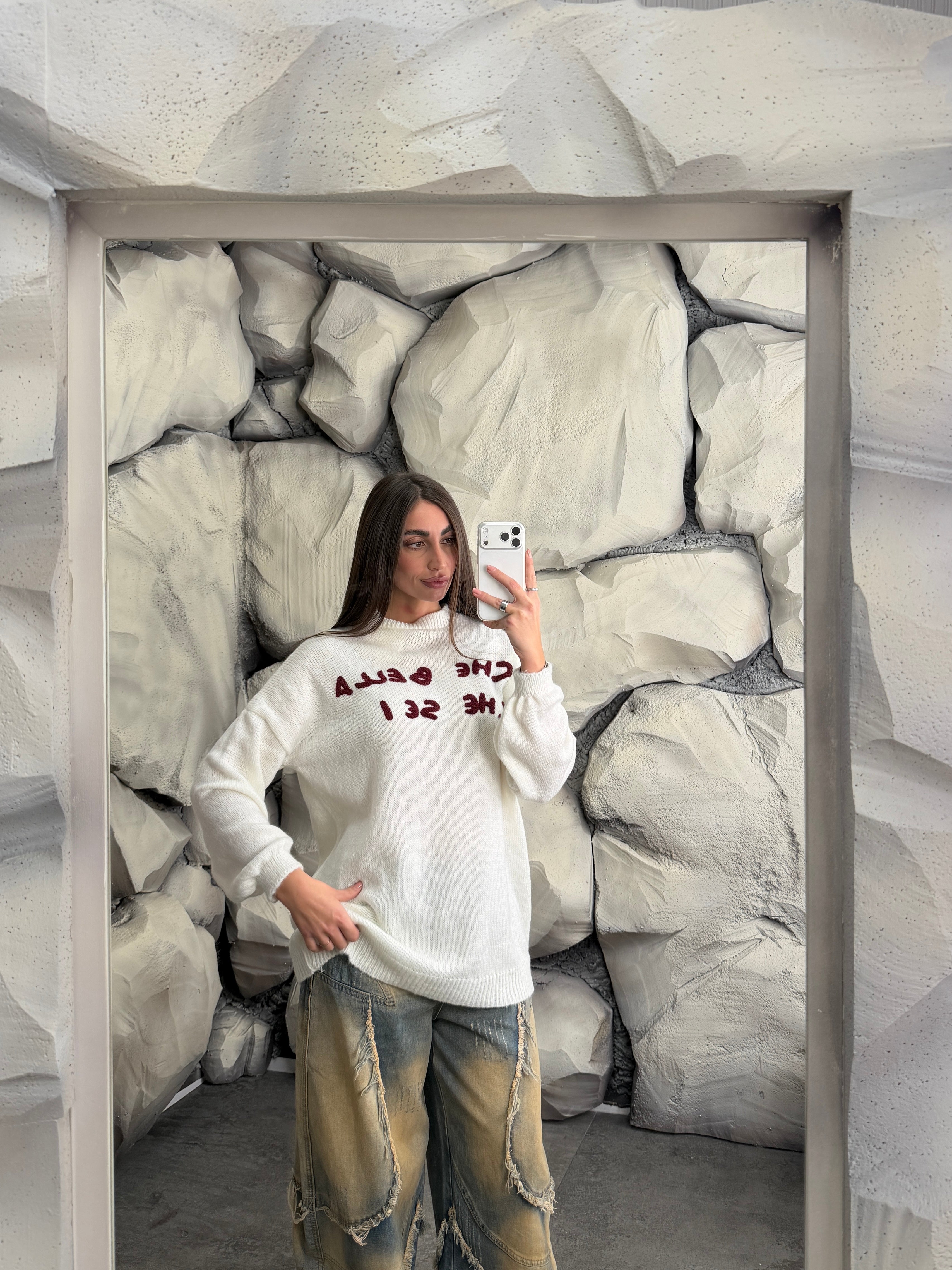 Maglione CHE BELLA CHE SEI long