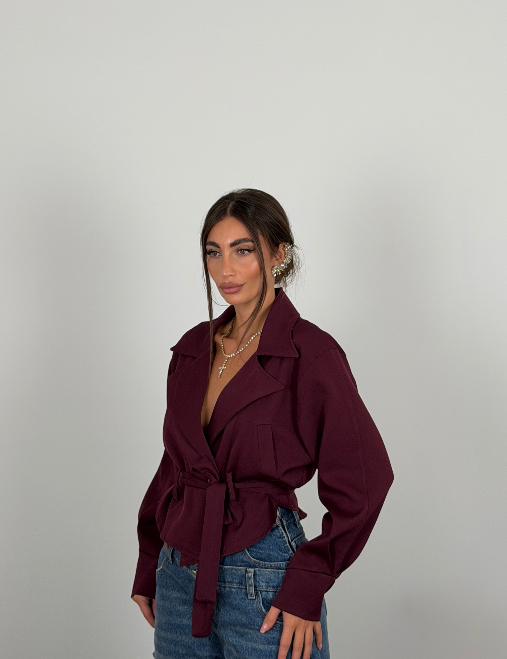 Giacca fit crop