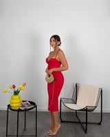 Vestito midi in lycra modellante