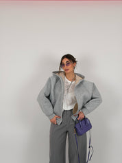 Felpa/Giacca oversize con chiusura lampo