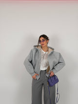 Felpa/Giacca oversize con chiusura lampo
