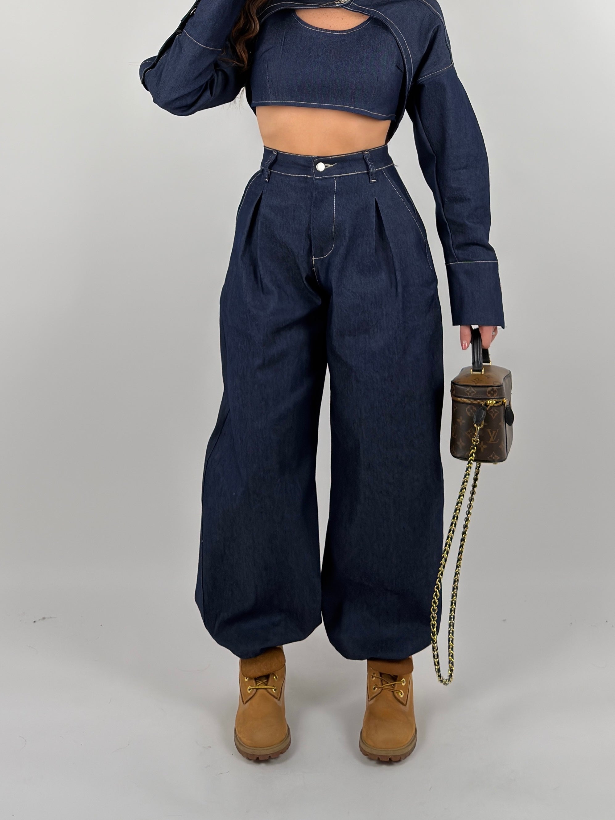 Completo denim tre pezzi