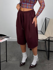 Jorts in felpa garzato