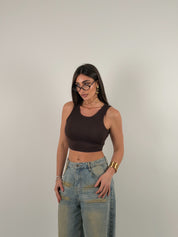 Top basic crop a costine