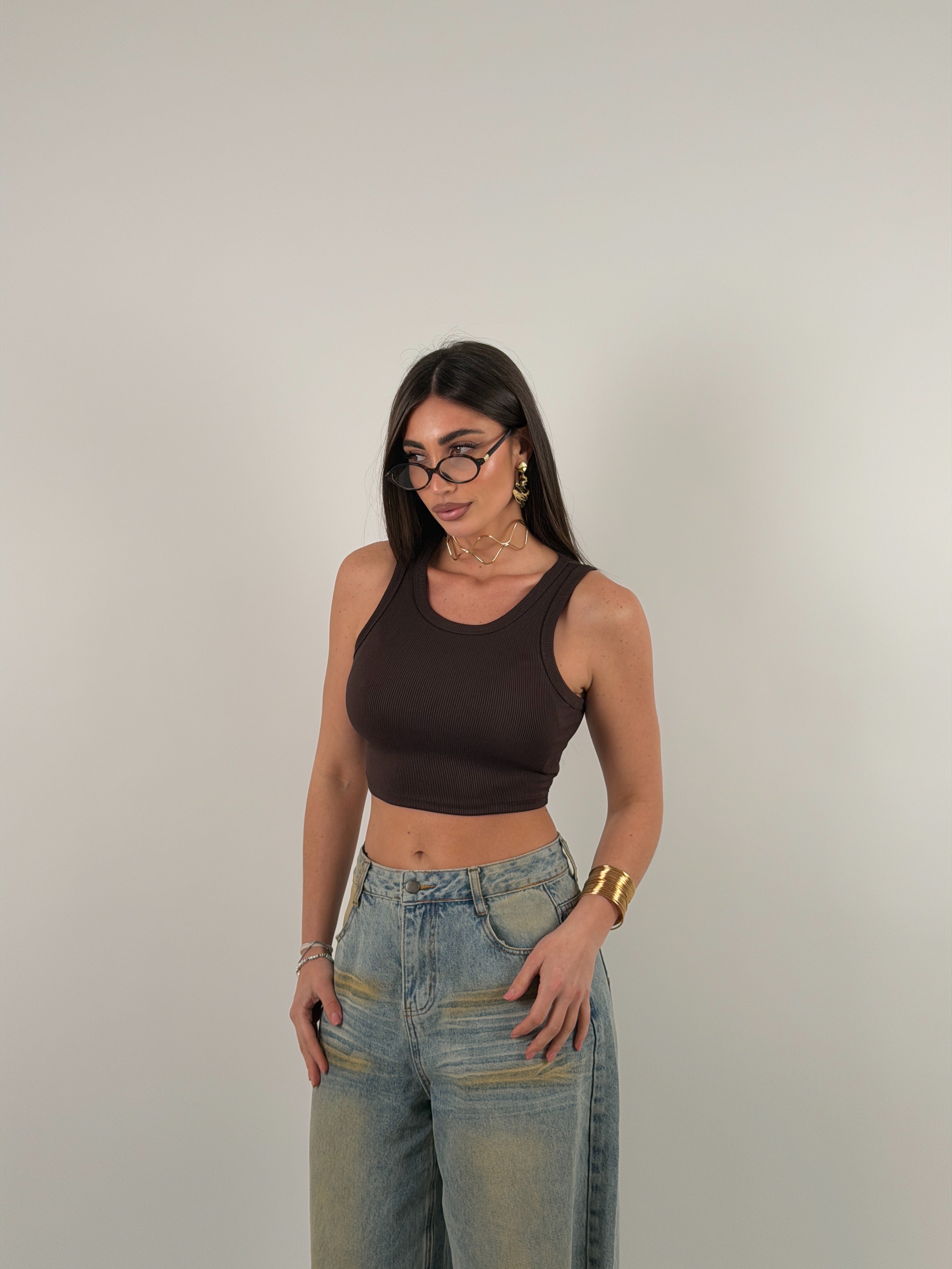 Top basic crop a costine
