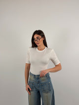 Body con spalline e girocollo