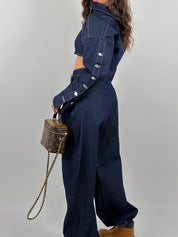 Completo denim tre pezzi