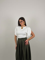 Maglia con mezza manica aperta in lycra