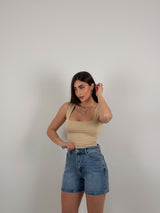 Body giromanica scollo quadrato