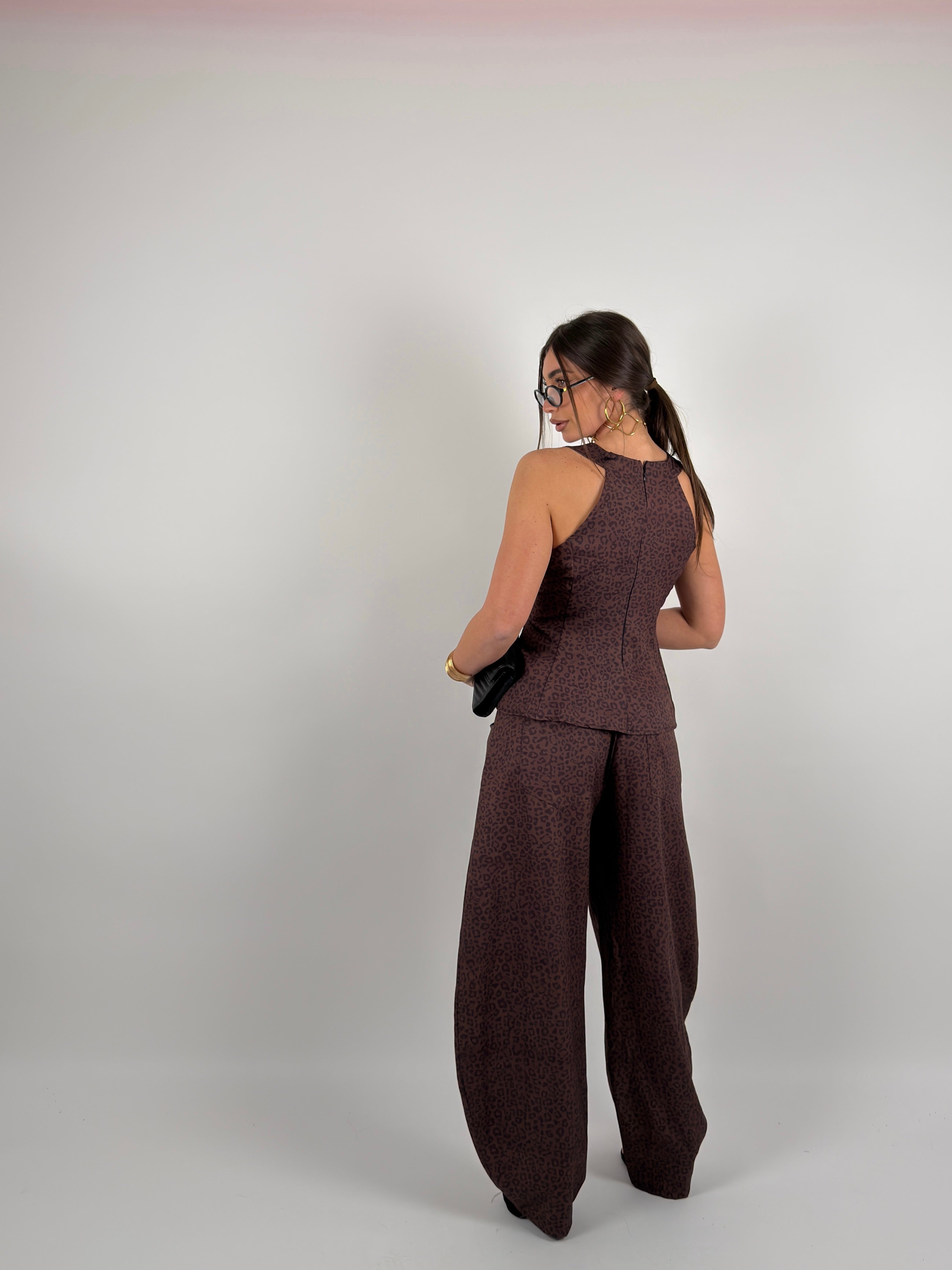 Completo ballon leopardato