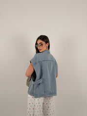 Gilet lungo, aperto sul lato