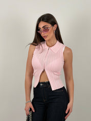Canotta con zip