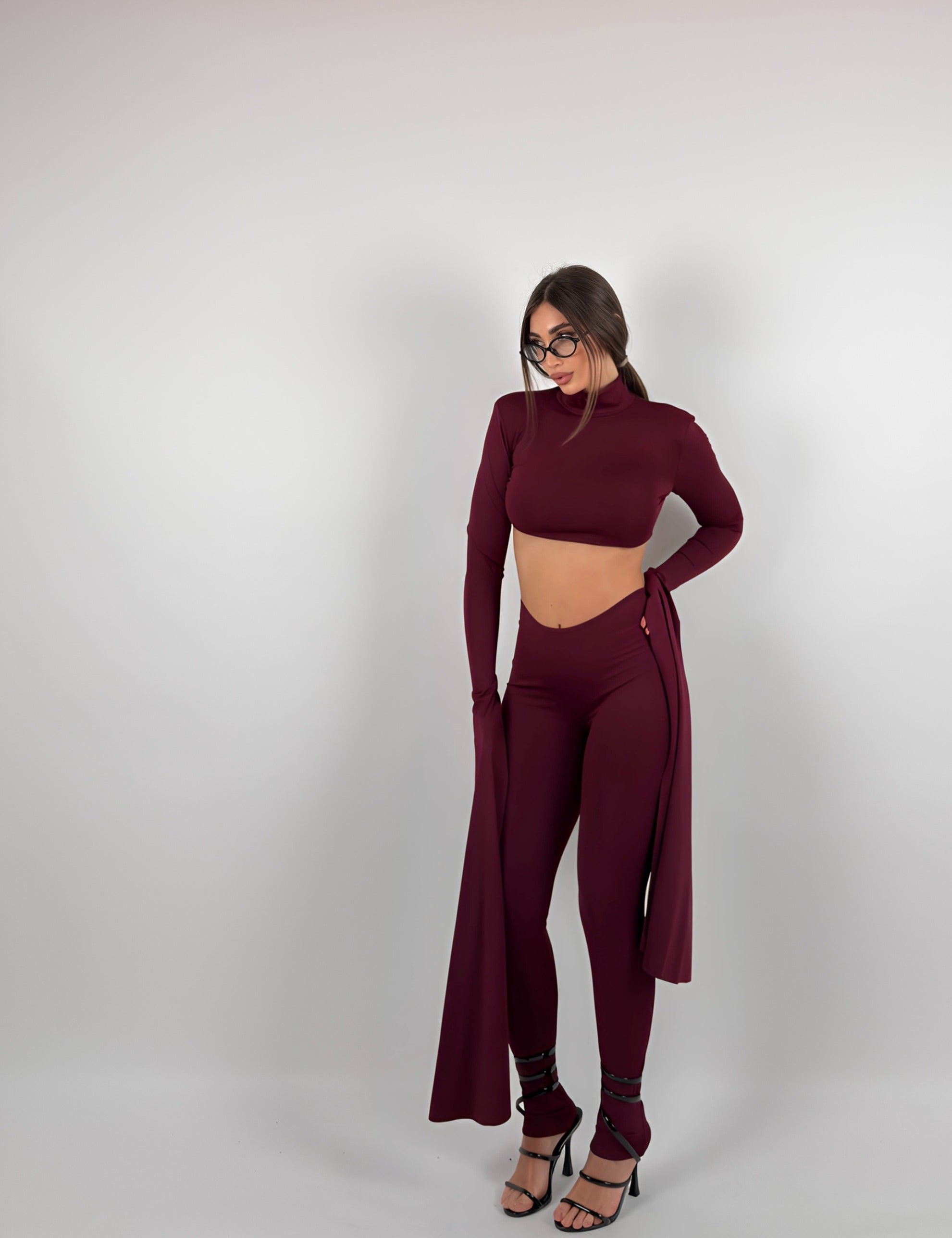 Completo in lycra con manica super lunga