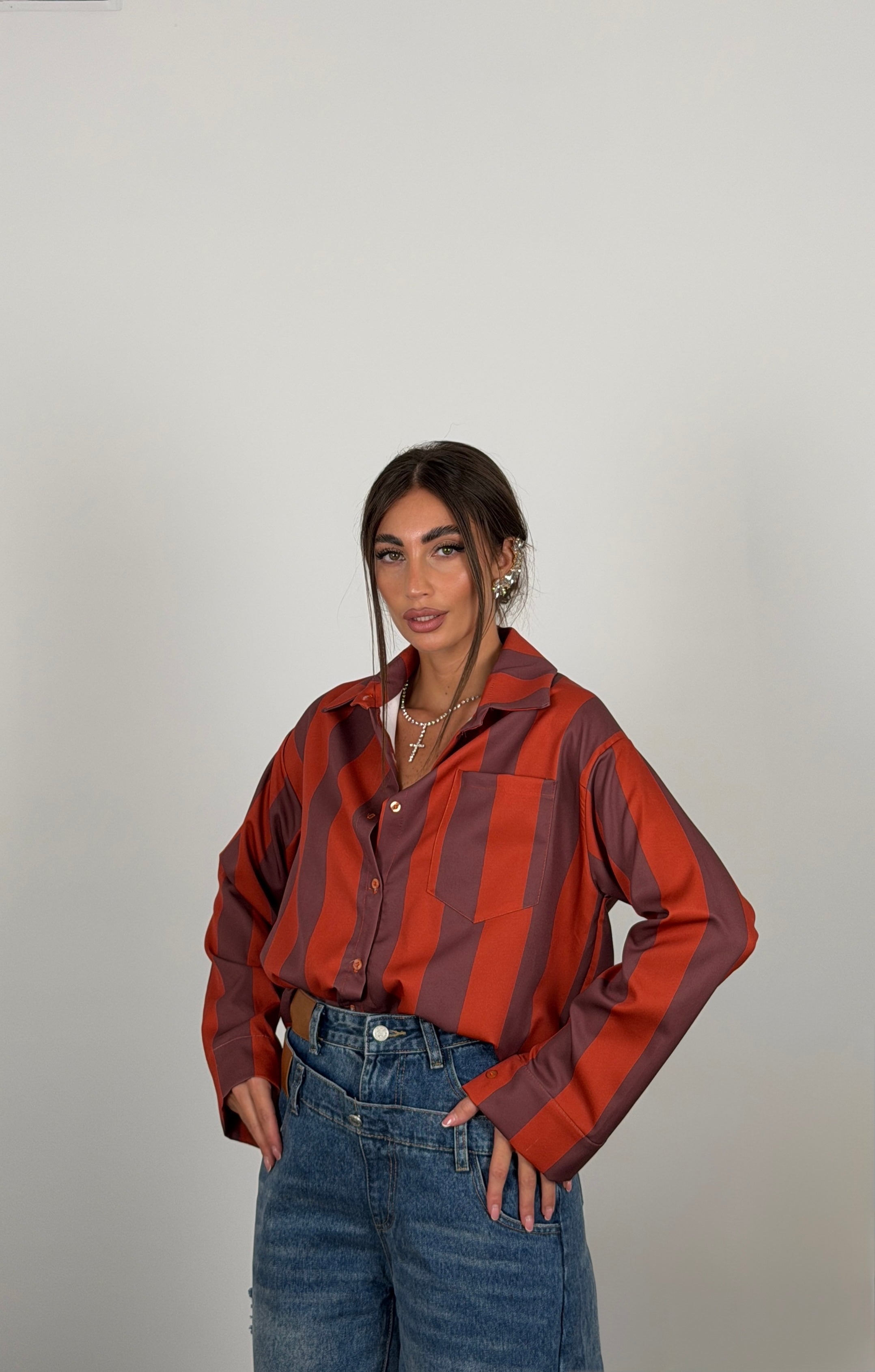 Camicia fantasia a righe