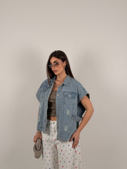 Gilet lungo, aperto sul lato