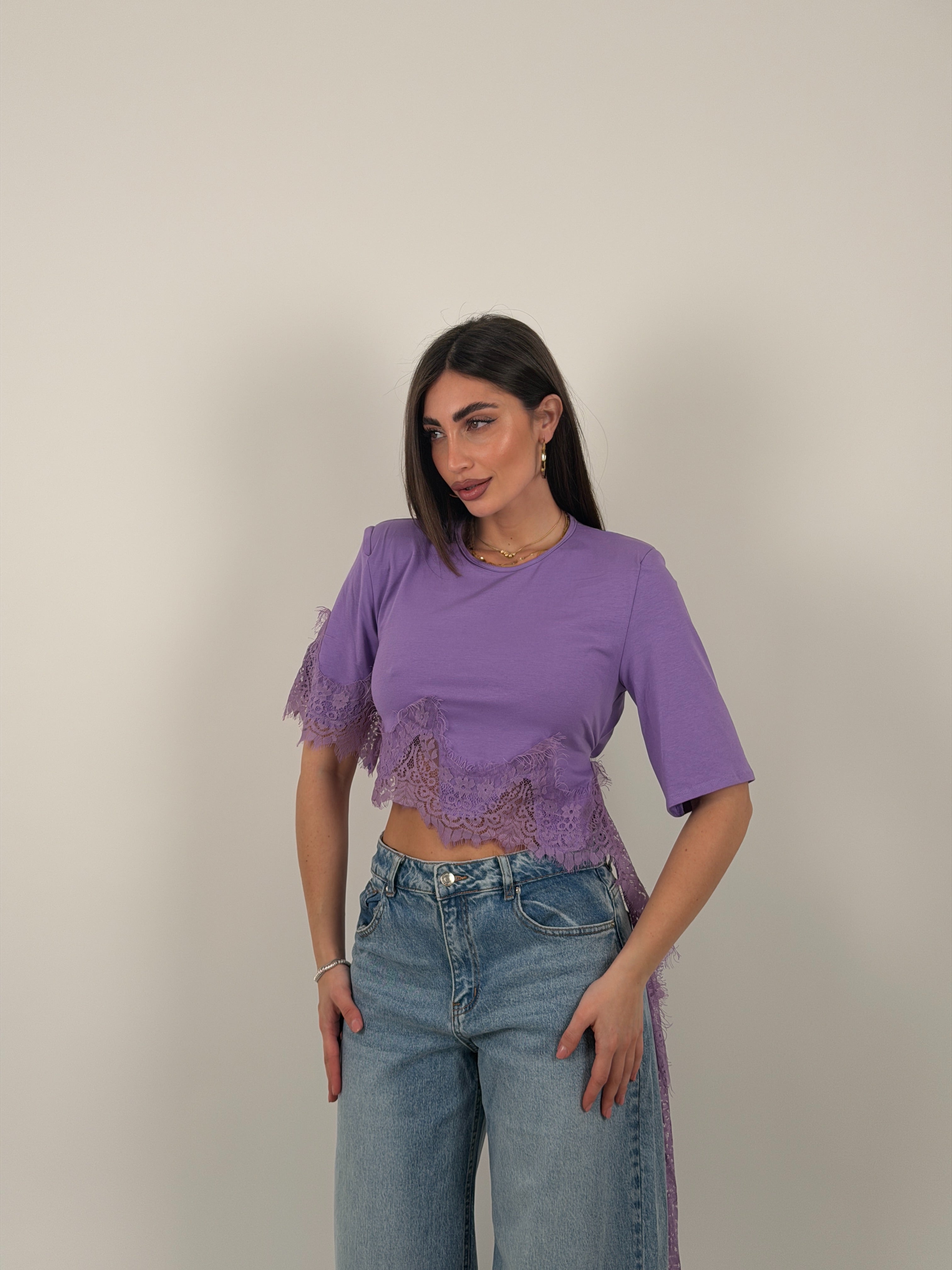 Maglia merletto trasversale