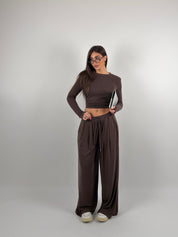 Completo in maglia a costine