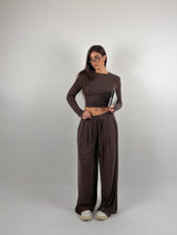 Completo in maglia a costine