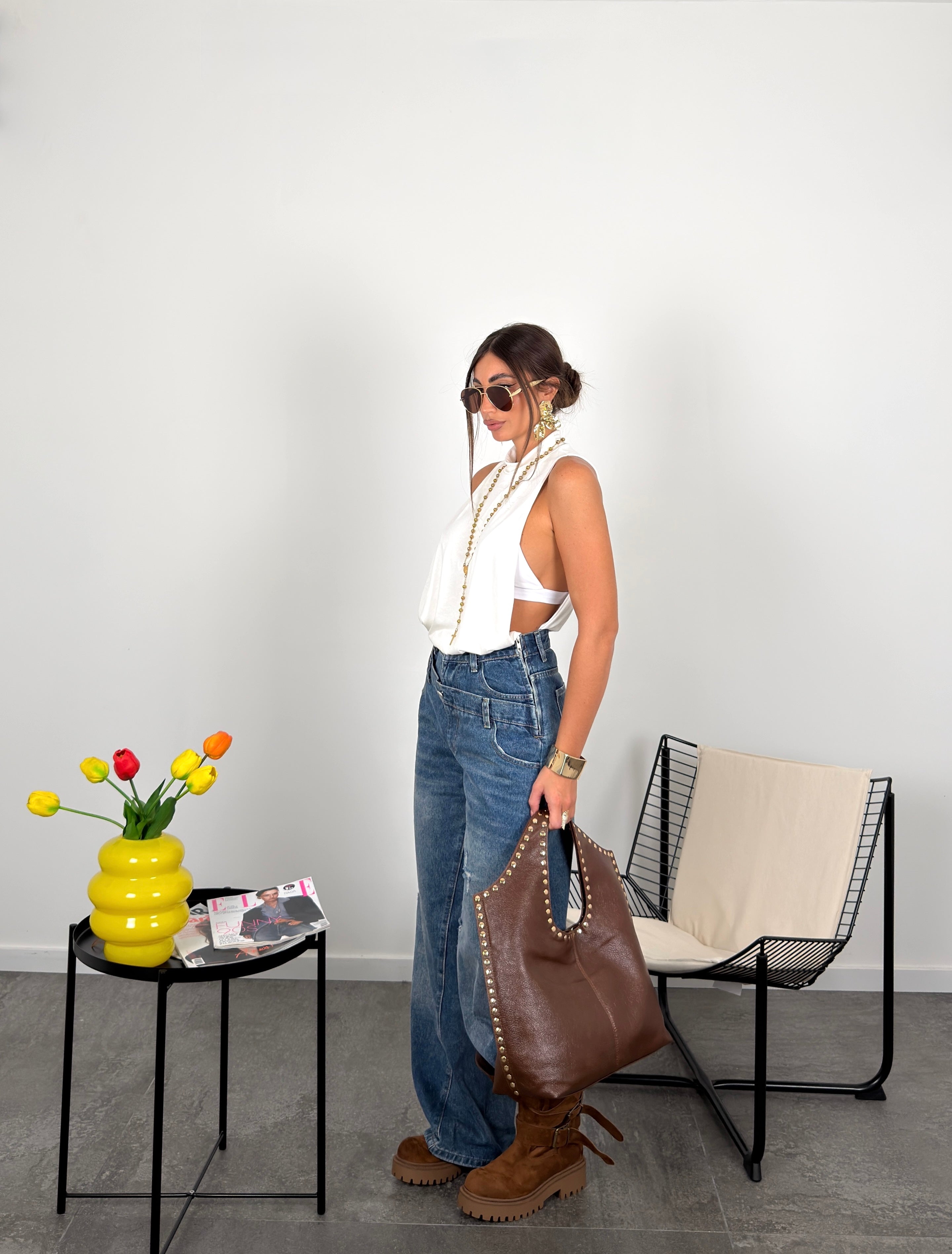 Jeans doppio bustino