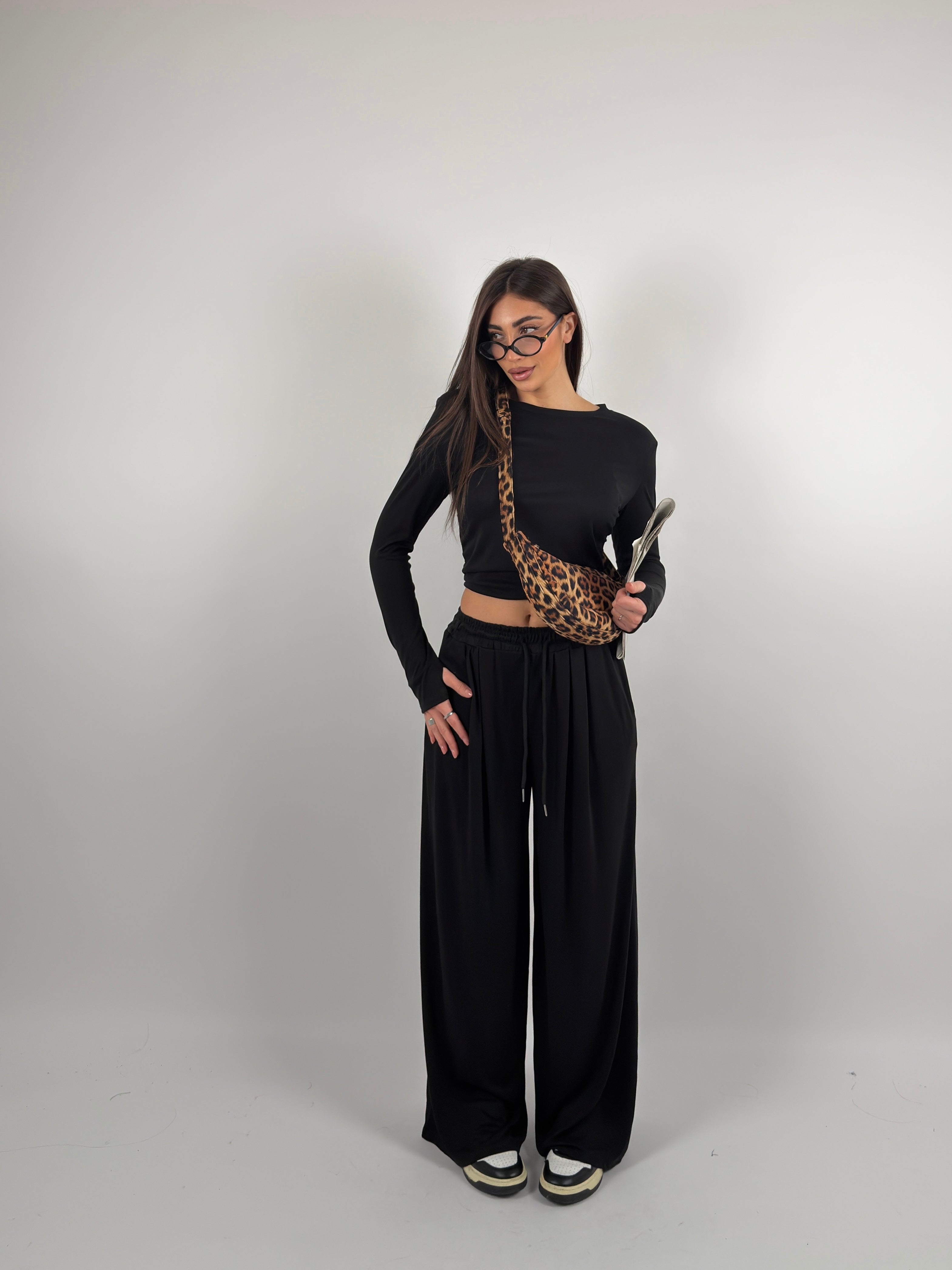 Completo in maglia a costine