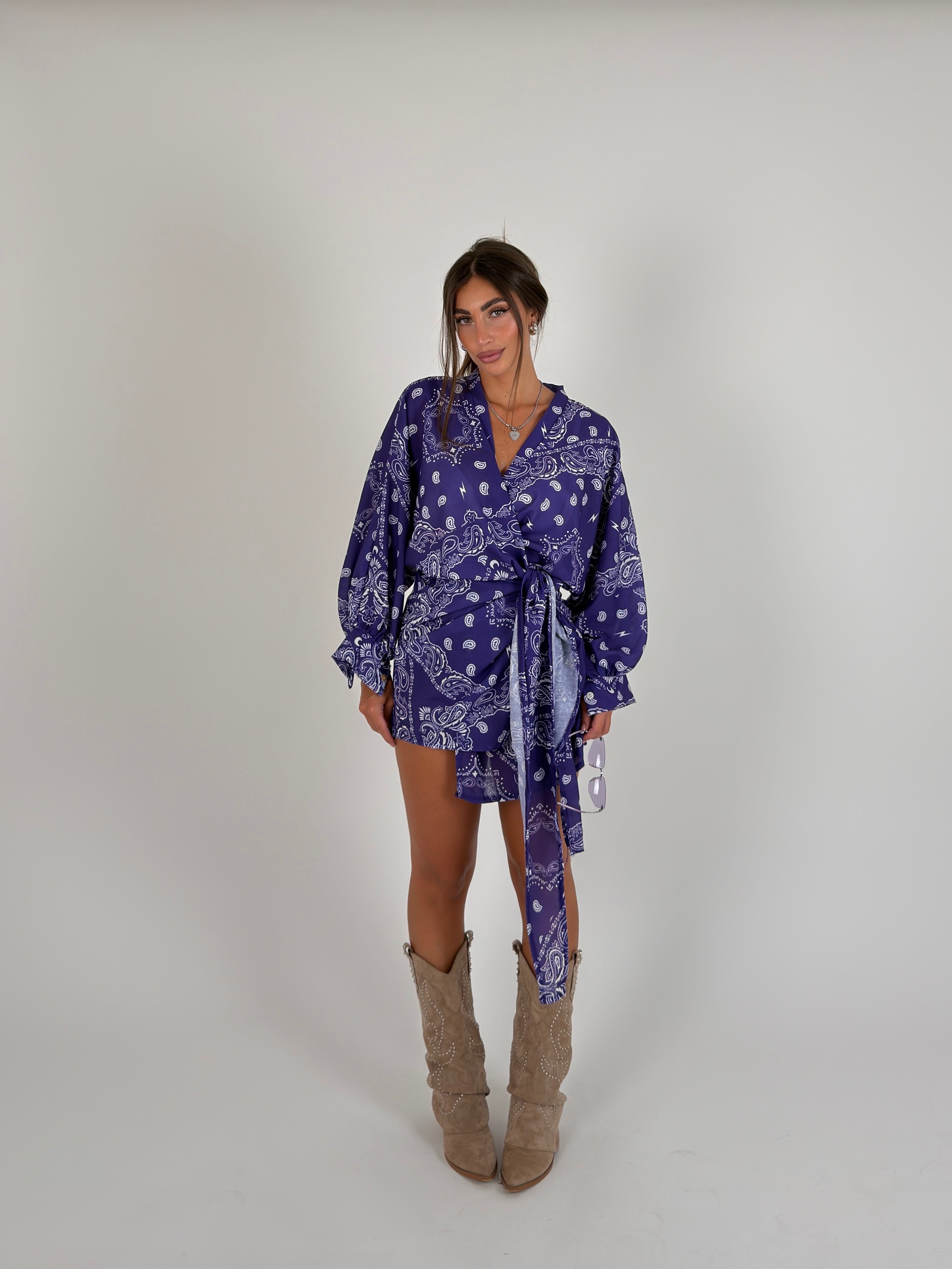 Vestito portafoglio bandana