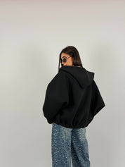 Felpa/Giacca oversize con chiusura lampo