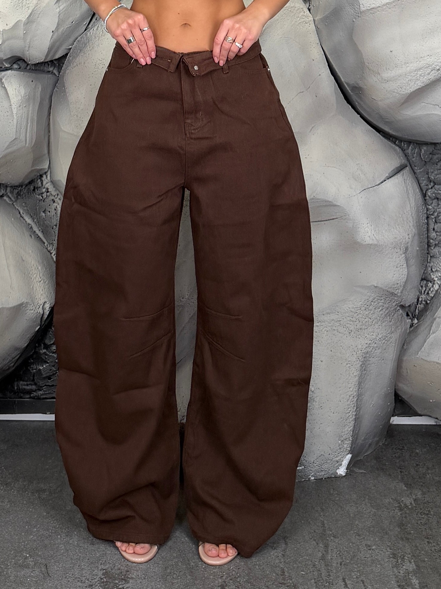 Jeans Risvolto brown