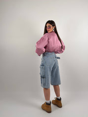 Jorts con brillantini e cinture