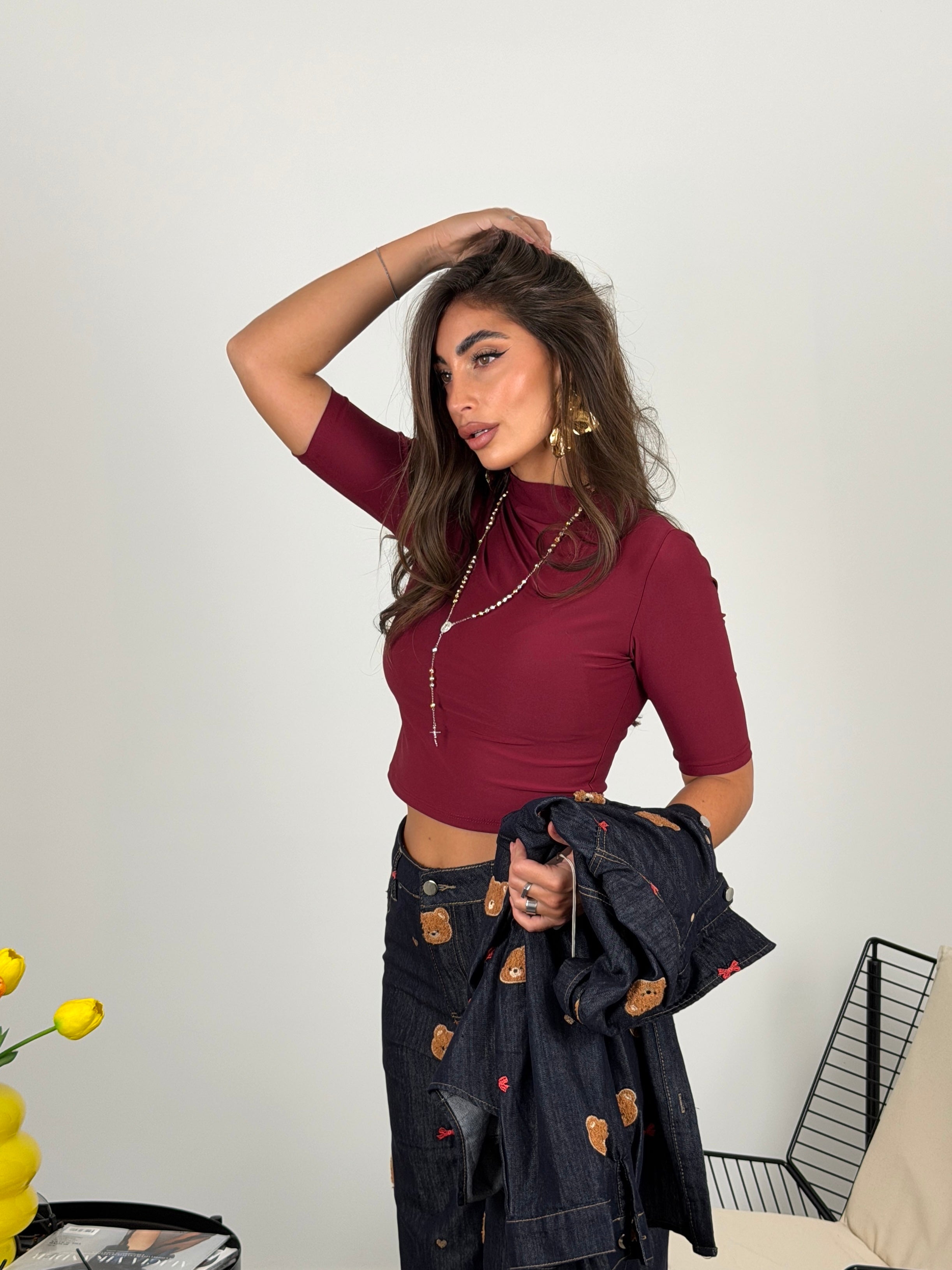 Maglia 3/4 con colletto