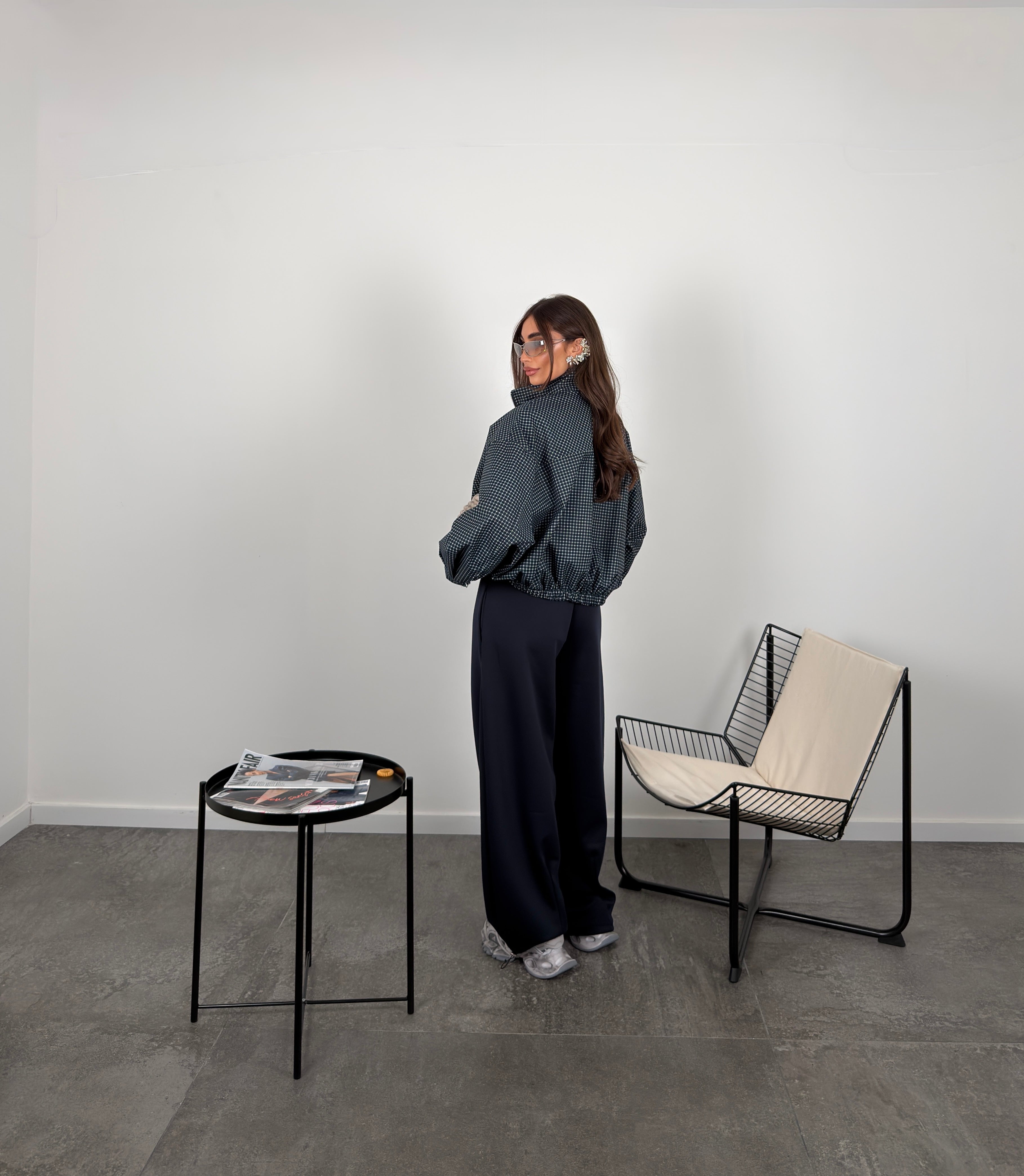 Pantalone tuta con risvolto