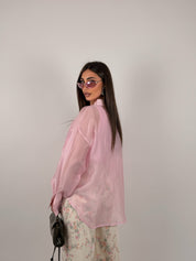 Camicia semivelata oversize