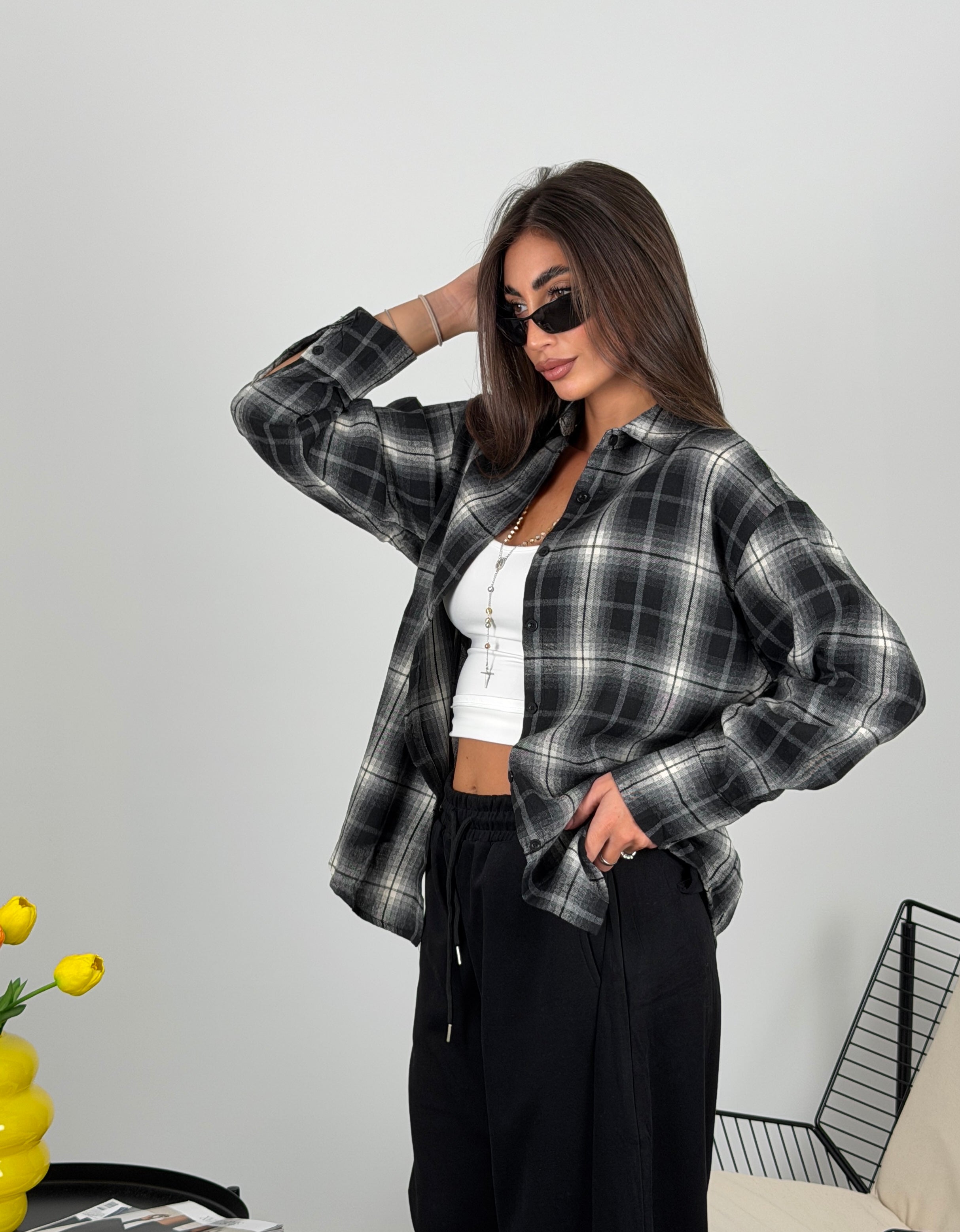 Camicia a quadri over size
