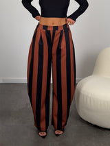Pantalone fantasia righe ballon