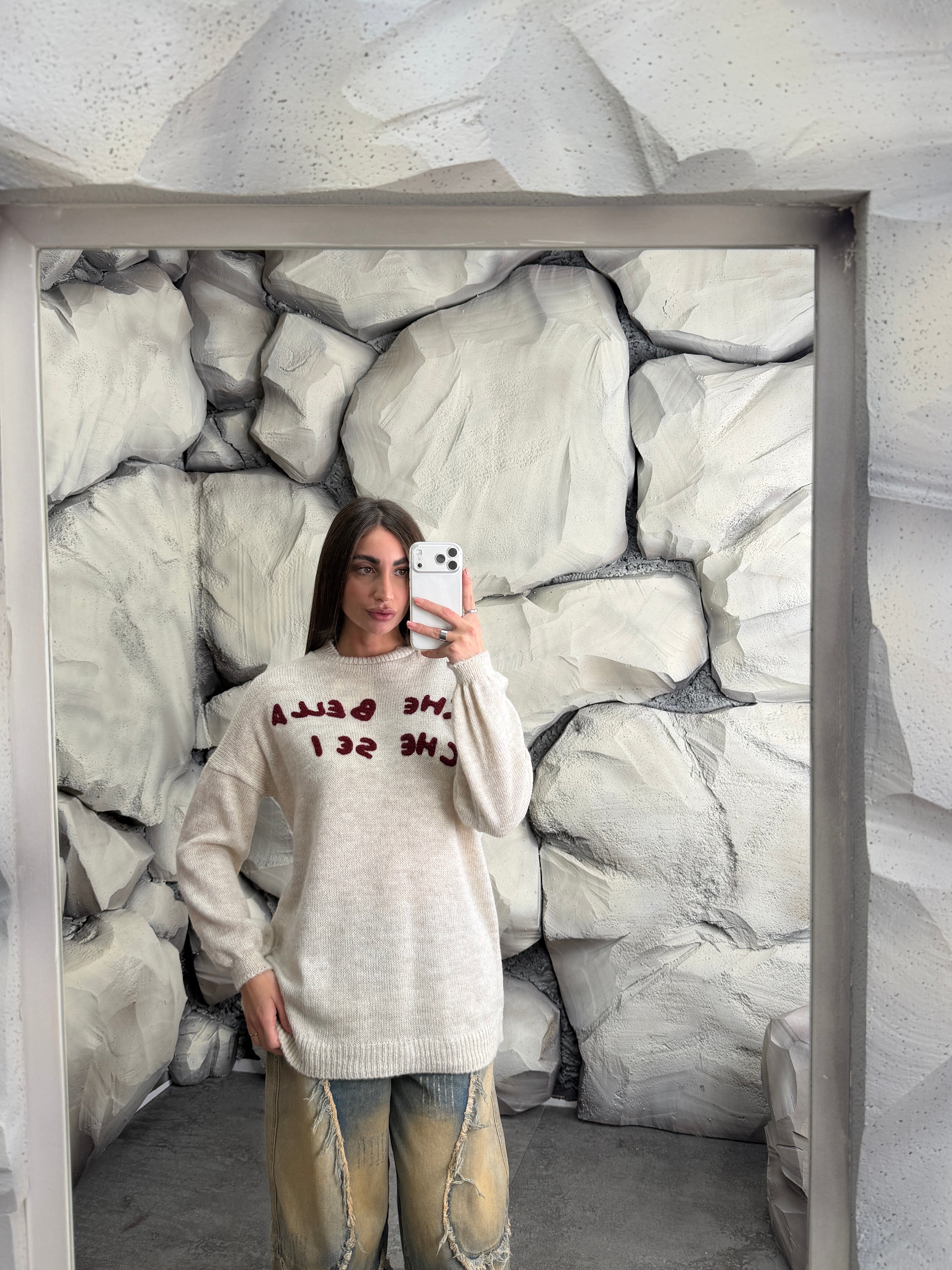 Maglione CHE BELLA CHE SEI long