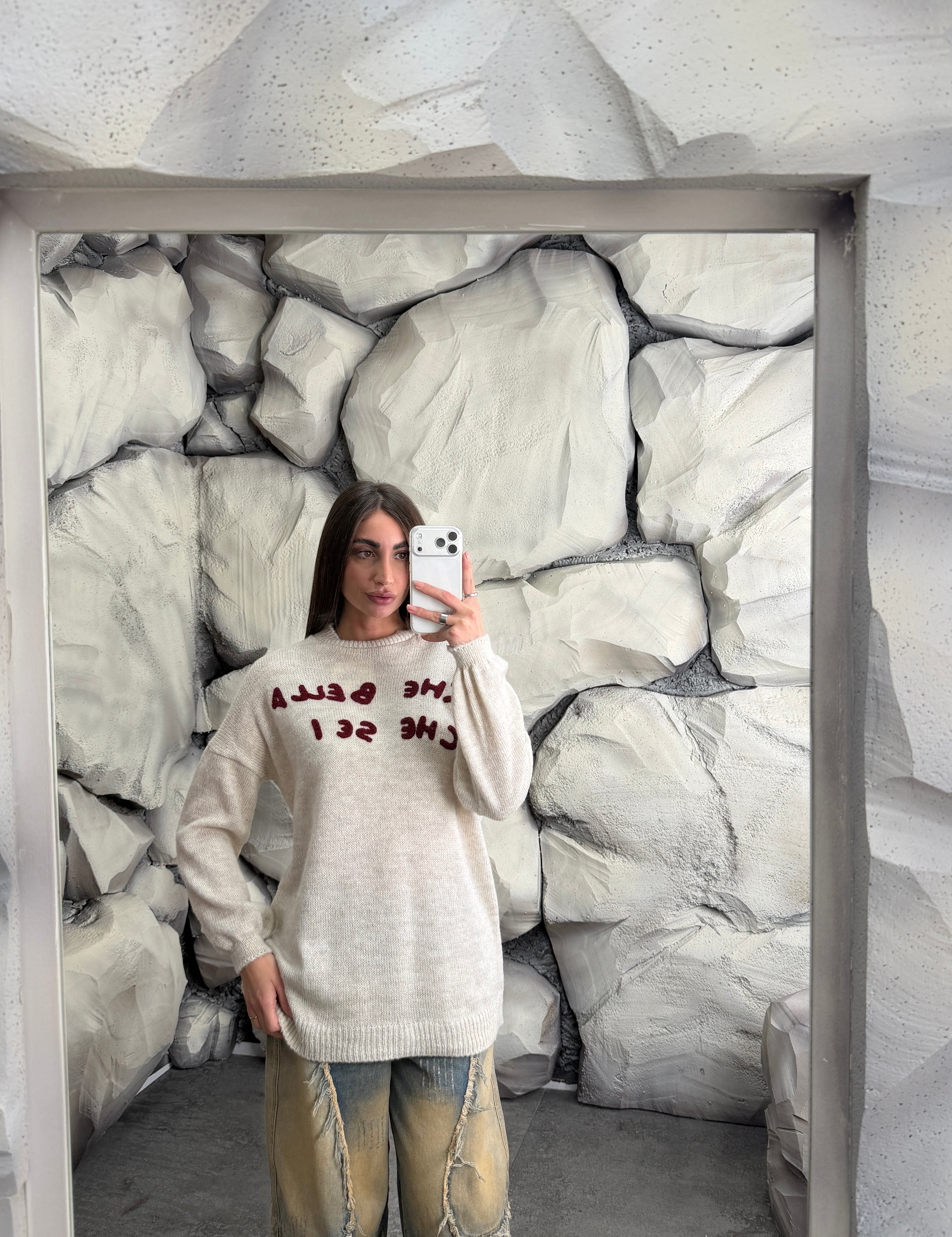 Maglione CHE BELLA CHE SEI long