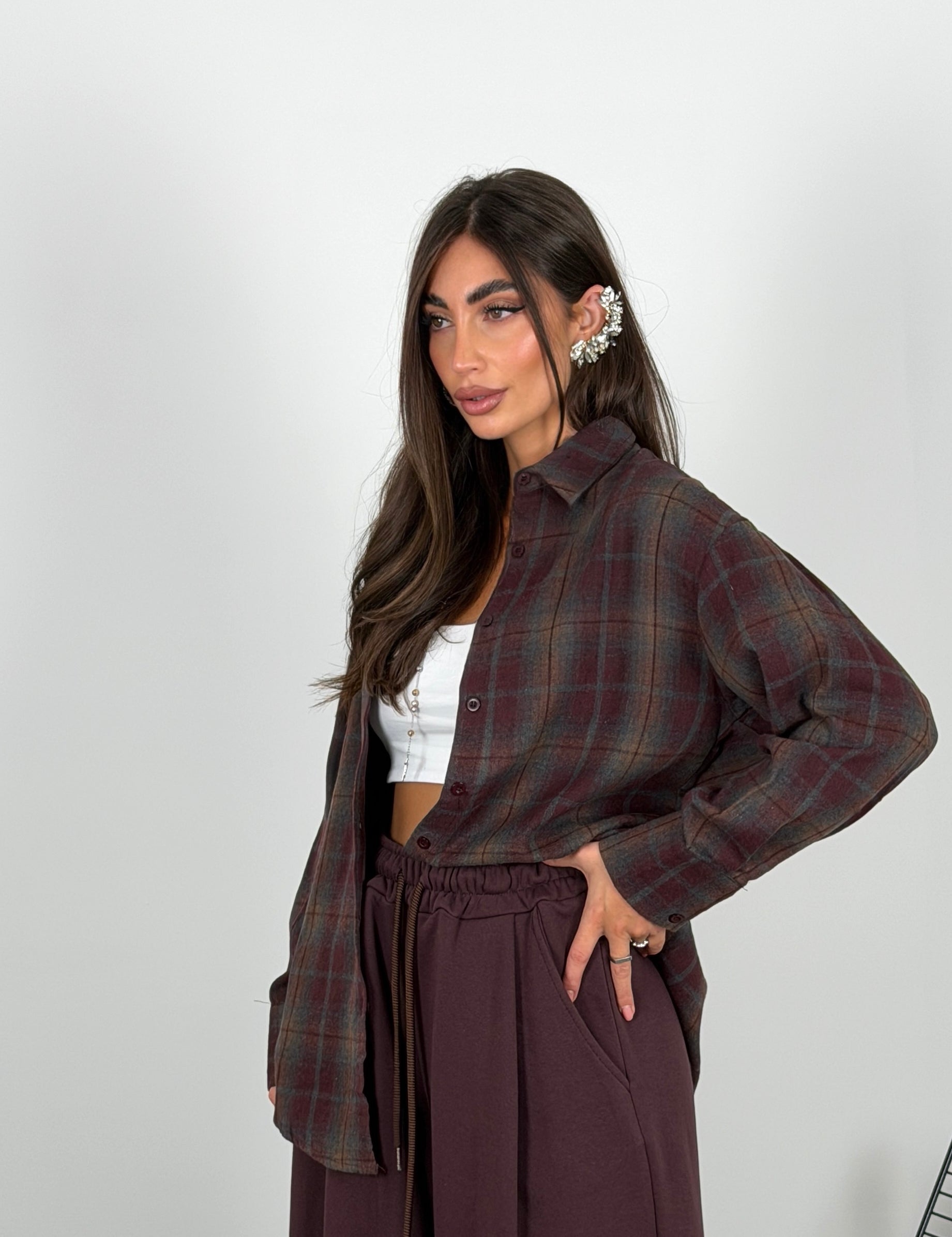 Camicia a quadri over size
