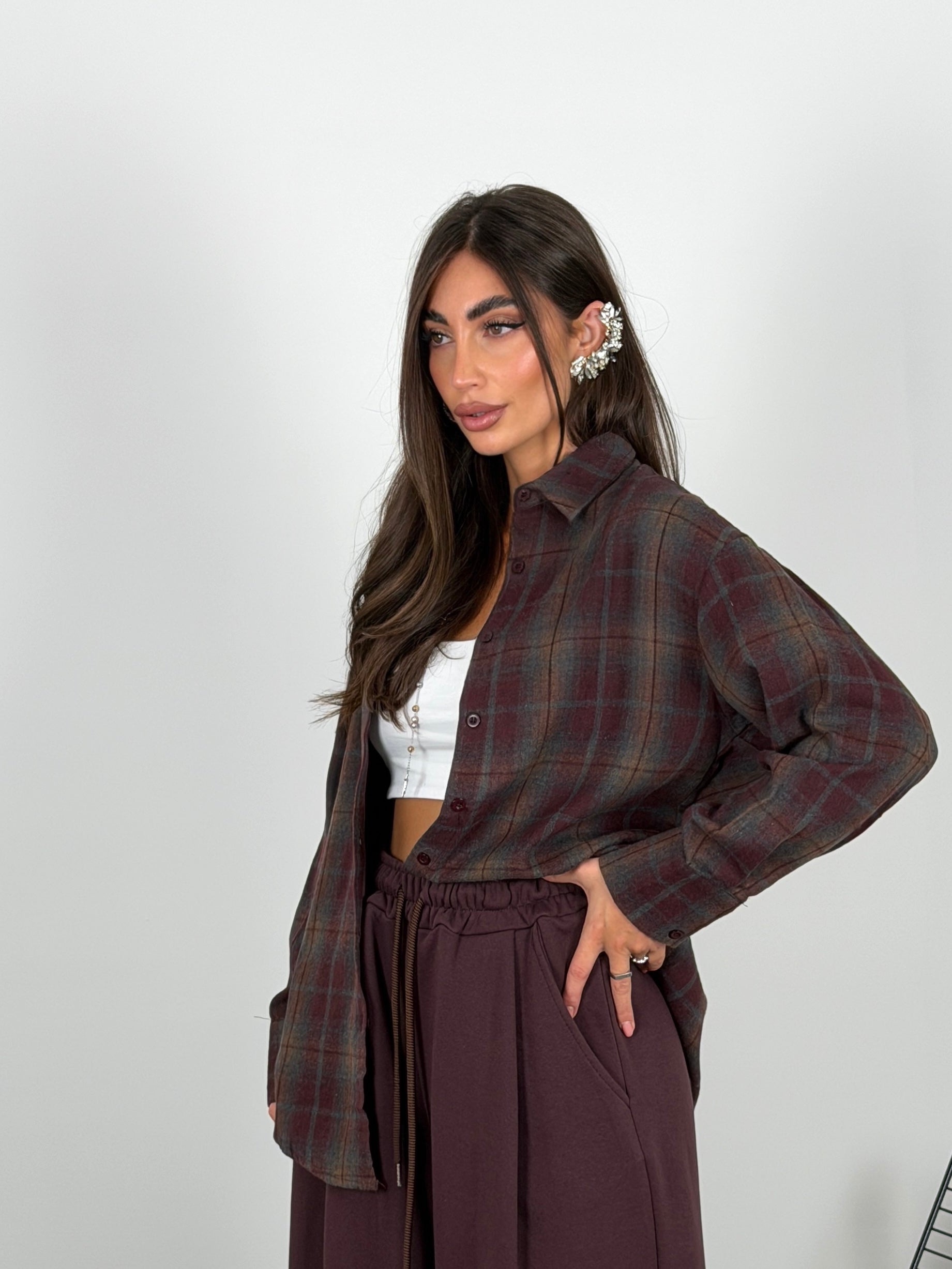 Camicia a quadri over size
