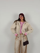 Felpa/Giacca oversize con chiusura lampo