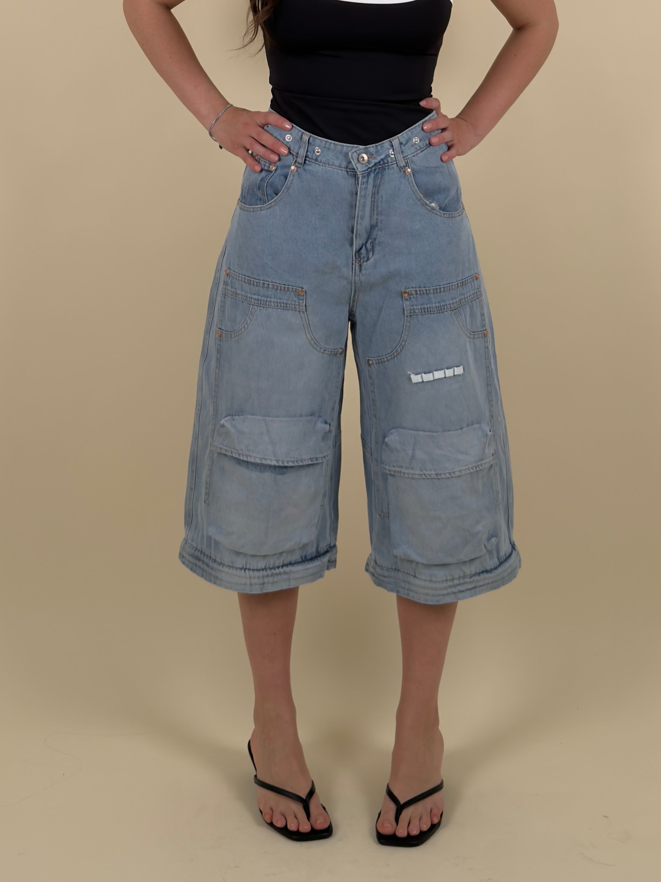 Salopette Denim chiaro 4in1
