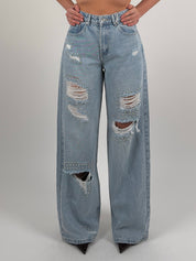 Jeans borchie palazzo