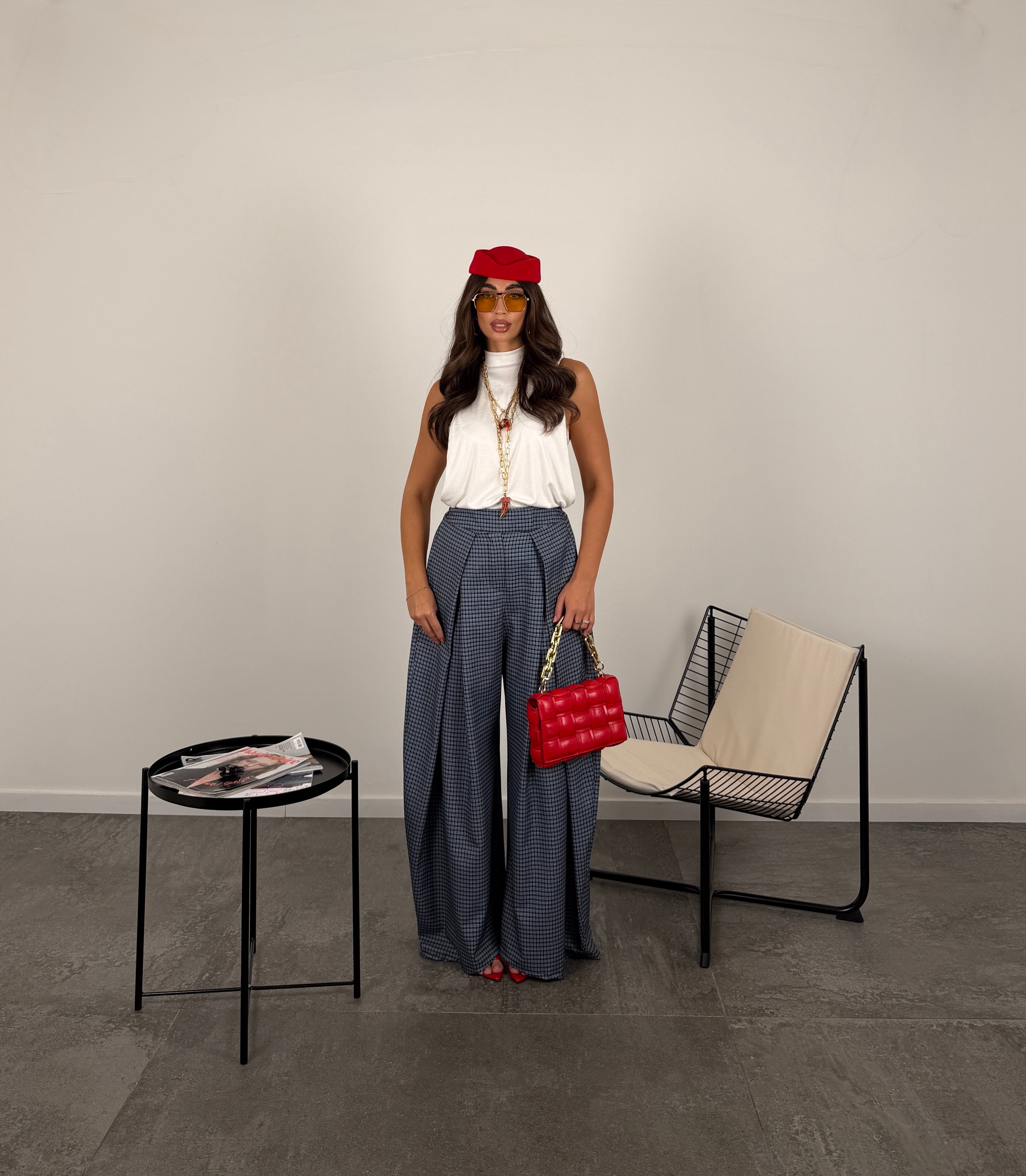 Pantalone corinne quadri