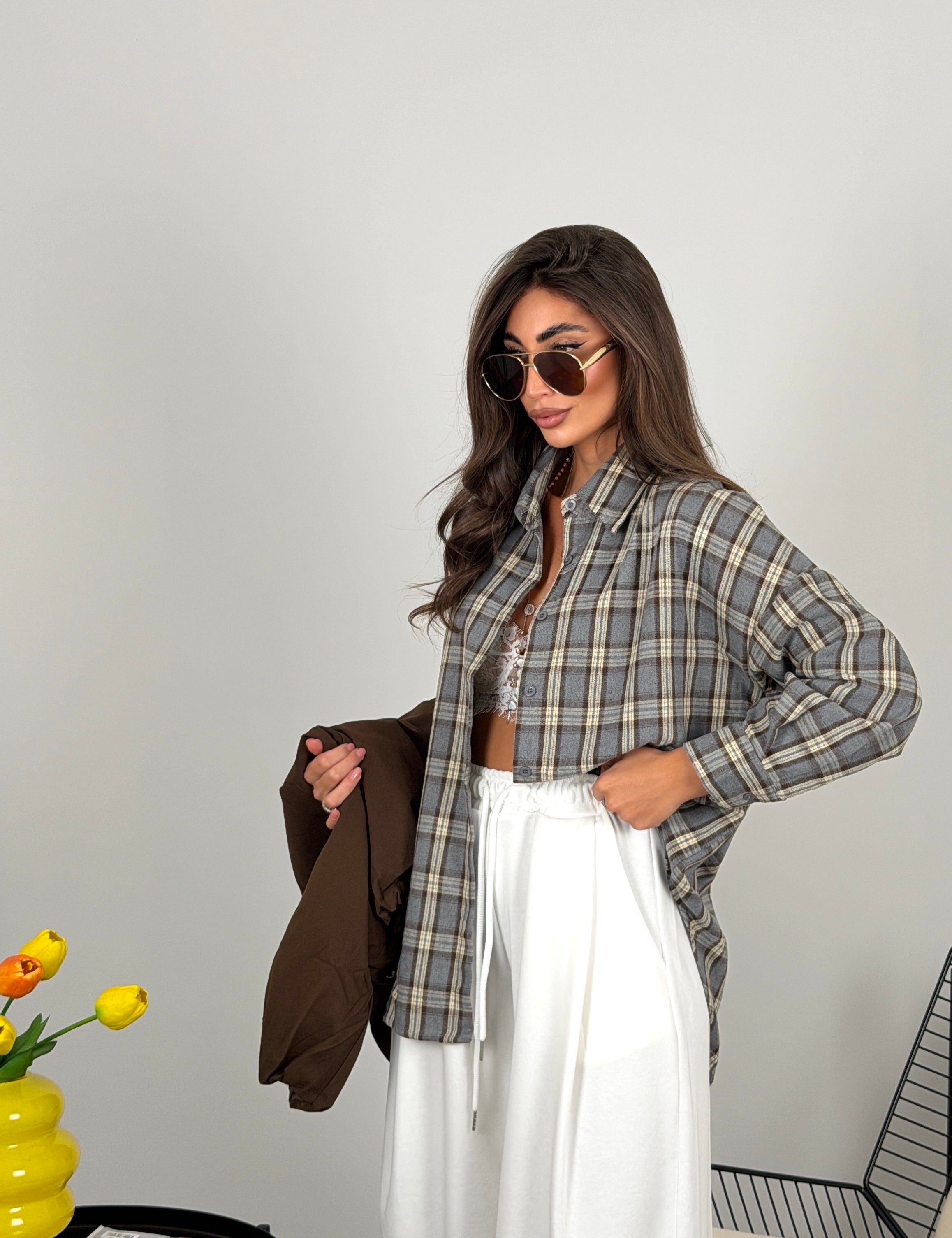 Camicia a quadri over size