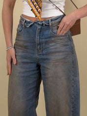 Jeans sabbia risvolto
