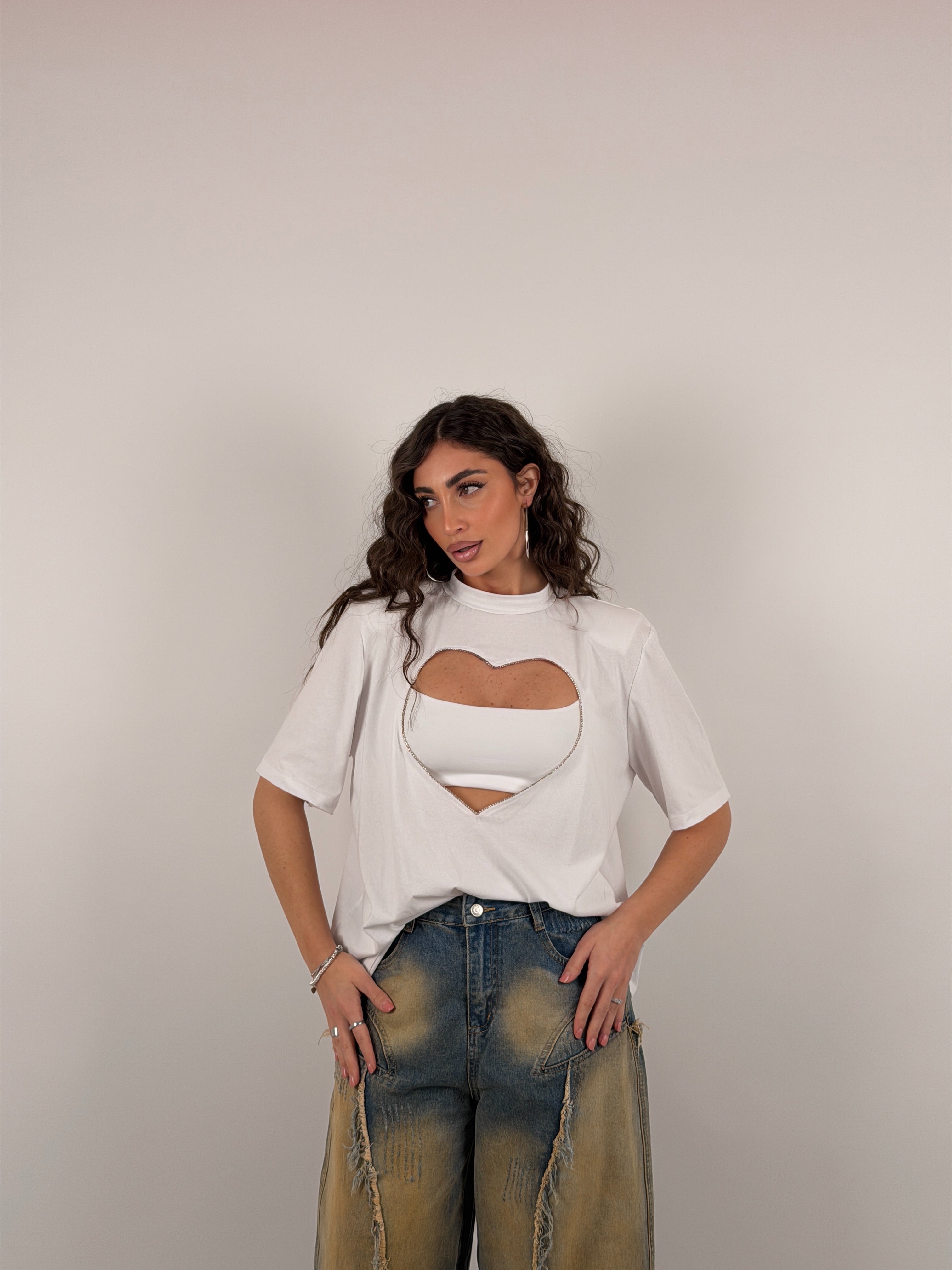 Maglia con apertura cuore