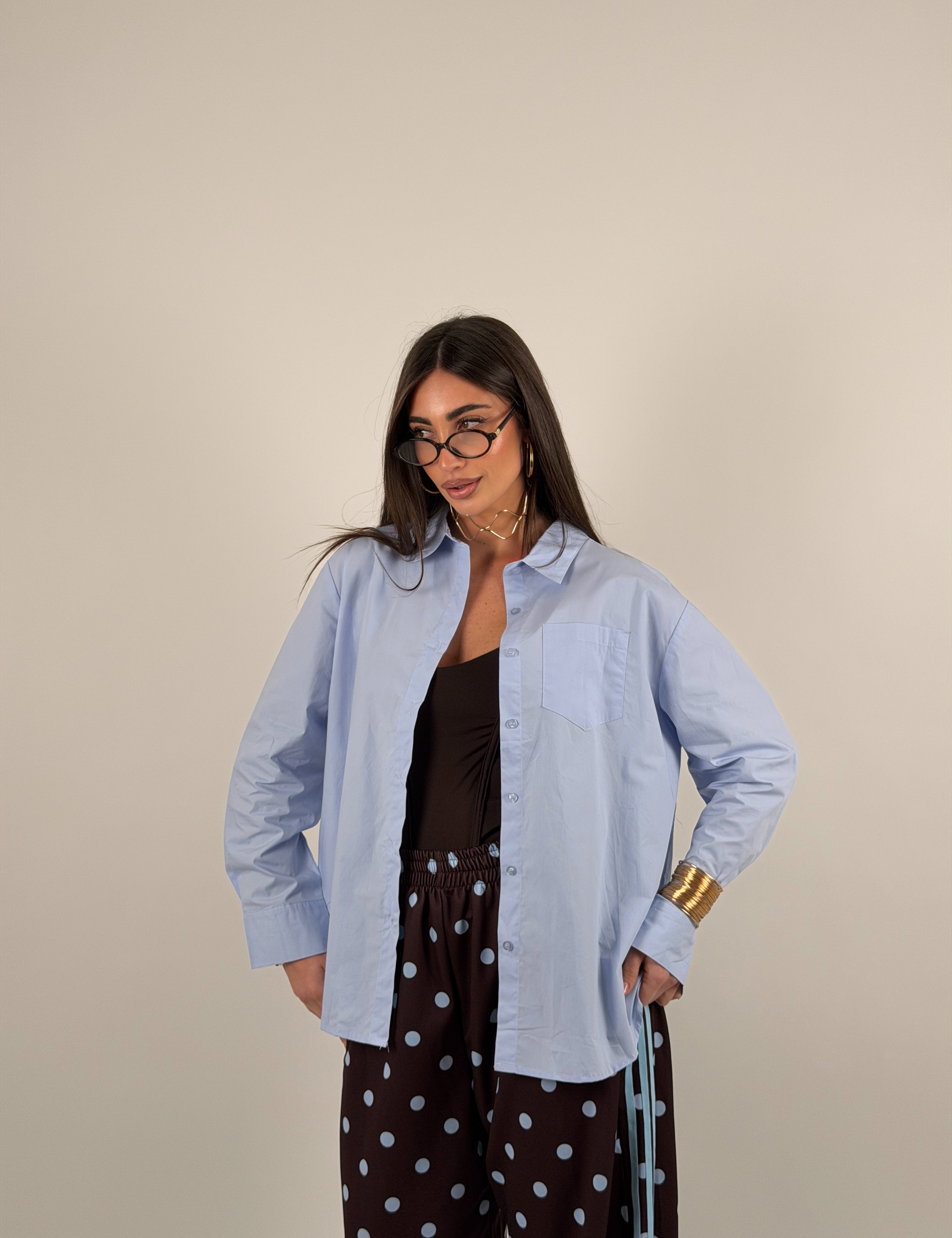Camicia over size in cotone