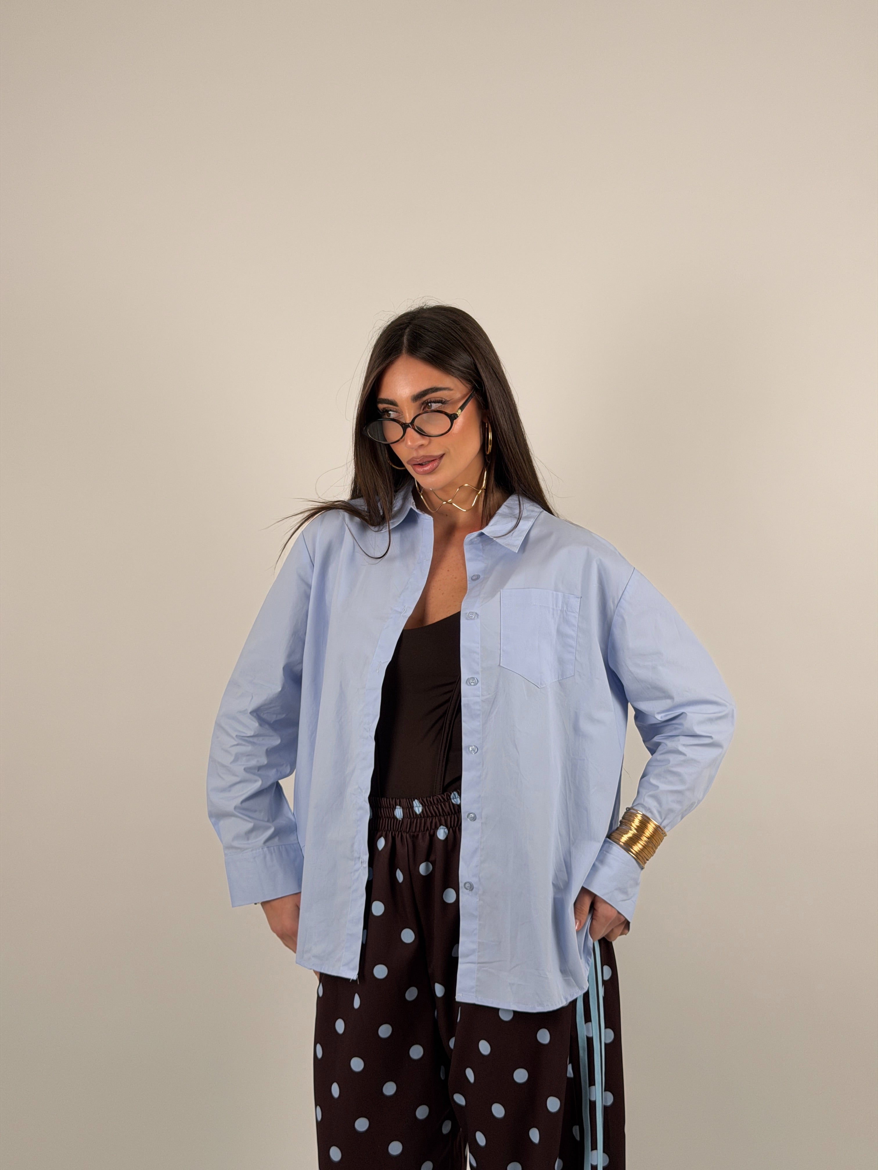 Camicia over size in cotone